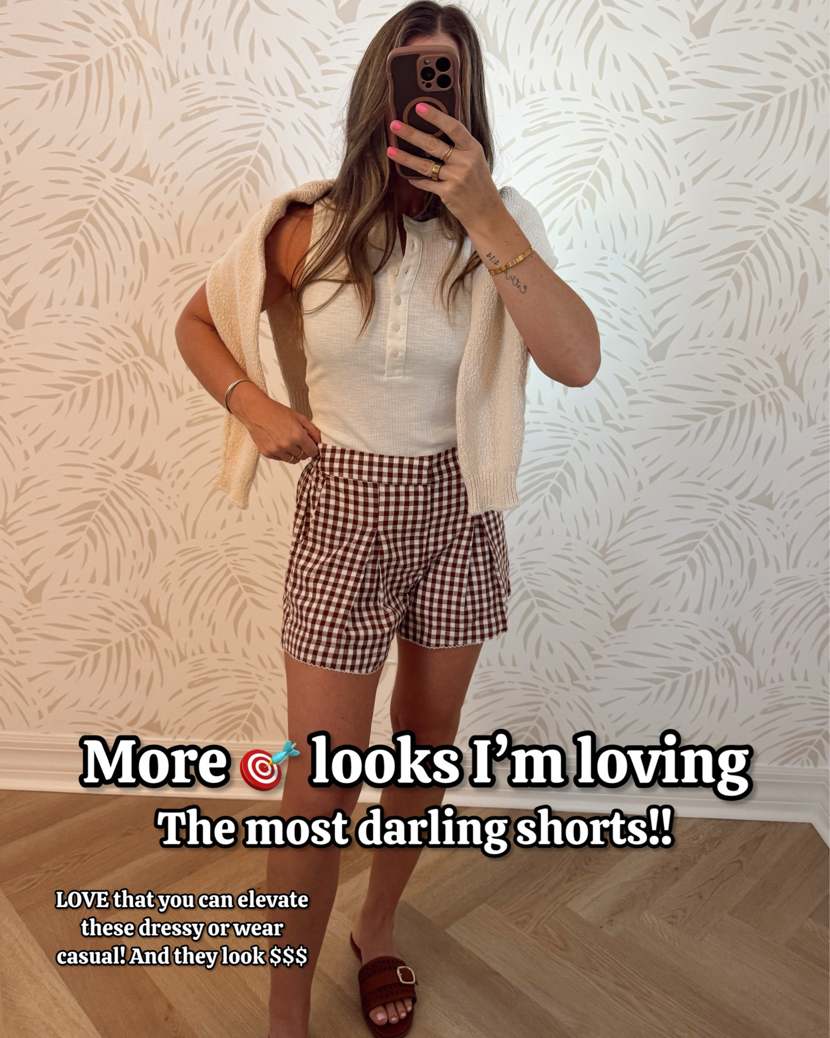 @Target looks perfect for all the upcoming warm weather fun 🤩 I’m obsessed with these!! 
Size small gingham shorts / XS tanks and sweater / size 2 white jeans (tts) / size 25 Levi’s /

Date night outfit
Girls Night
Spring outfits
Summer outfits 
#target #targetpartner 