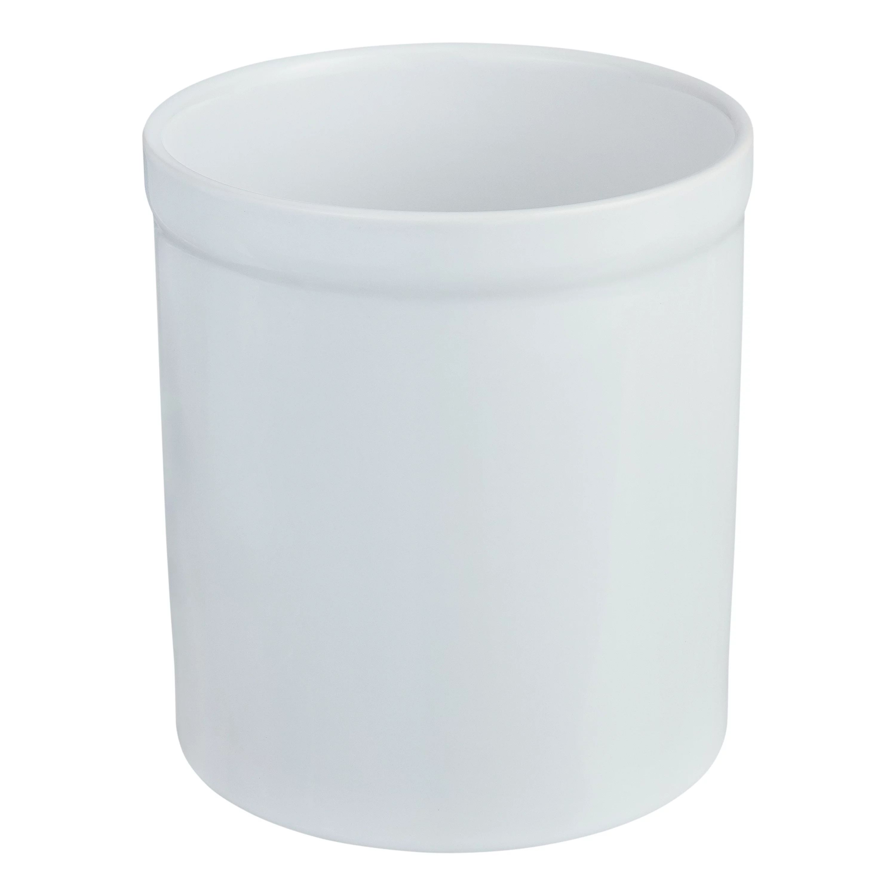 Mainstays Glazed Stoneware Utensil Holder, White | Walmart (US)