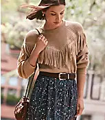 Fringe Sweater | LOFT