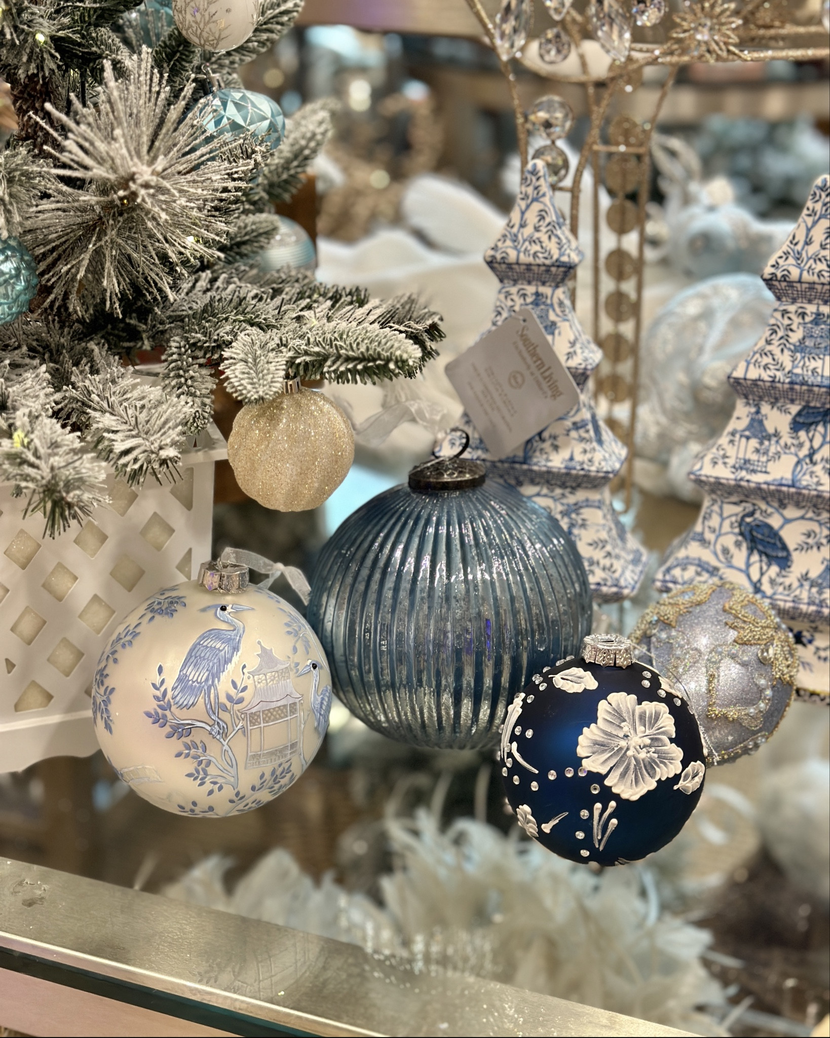 Prettiest blue ornaments 🎄✨

#LTKHome #LTKHoliday #LTKSaleAlert