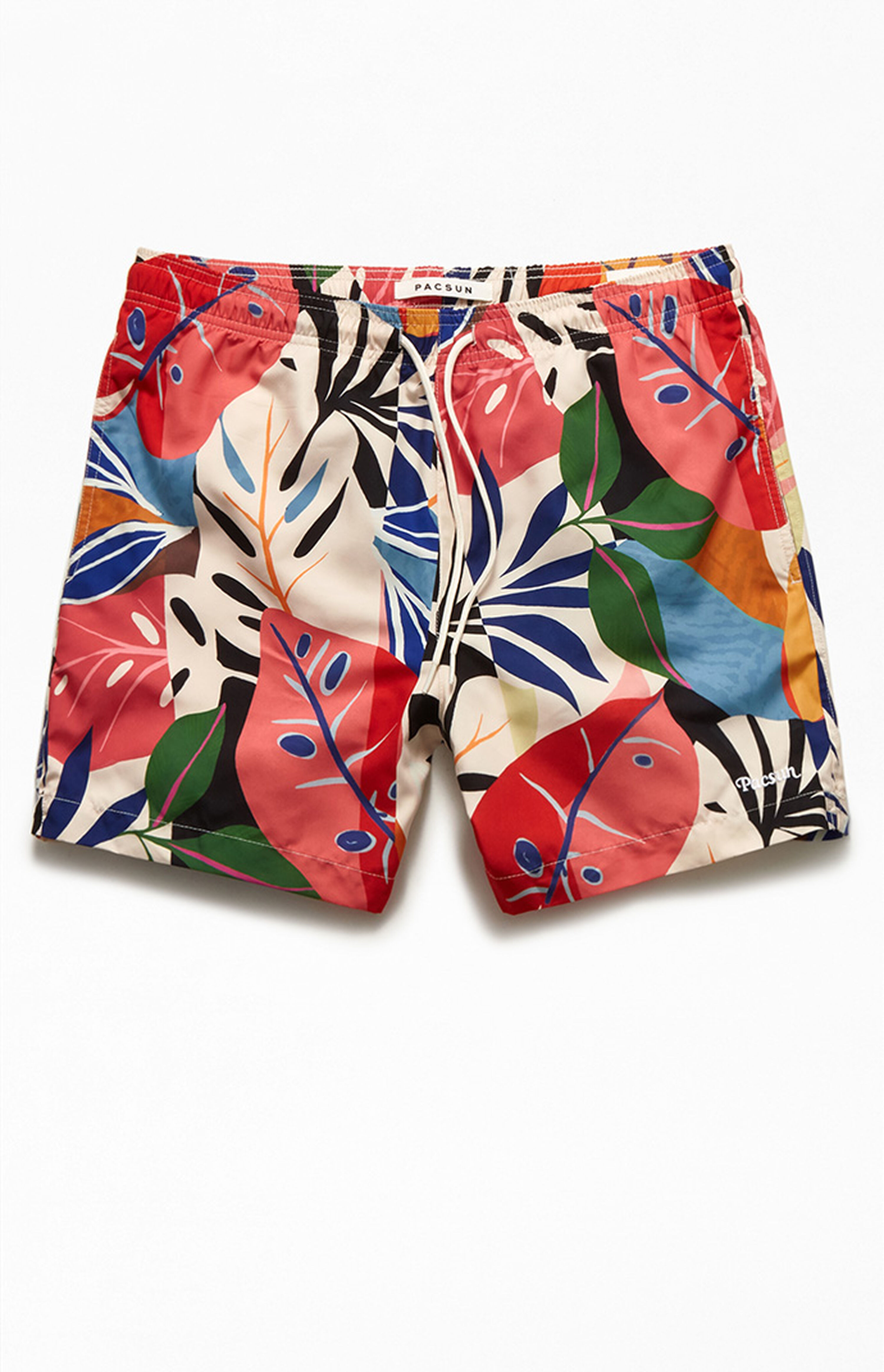 PacSun Sliced Tropics 15" Swim Trunks | PacSun