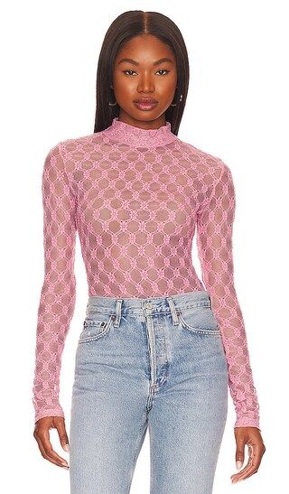 Adoni Mesh Bodysuit in Lili Pink | Revolve Clothing (Global)