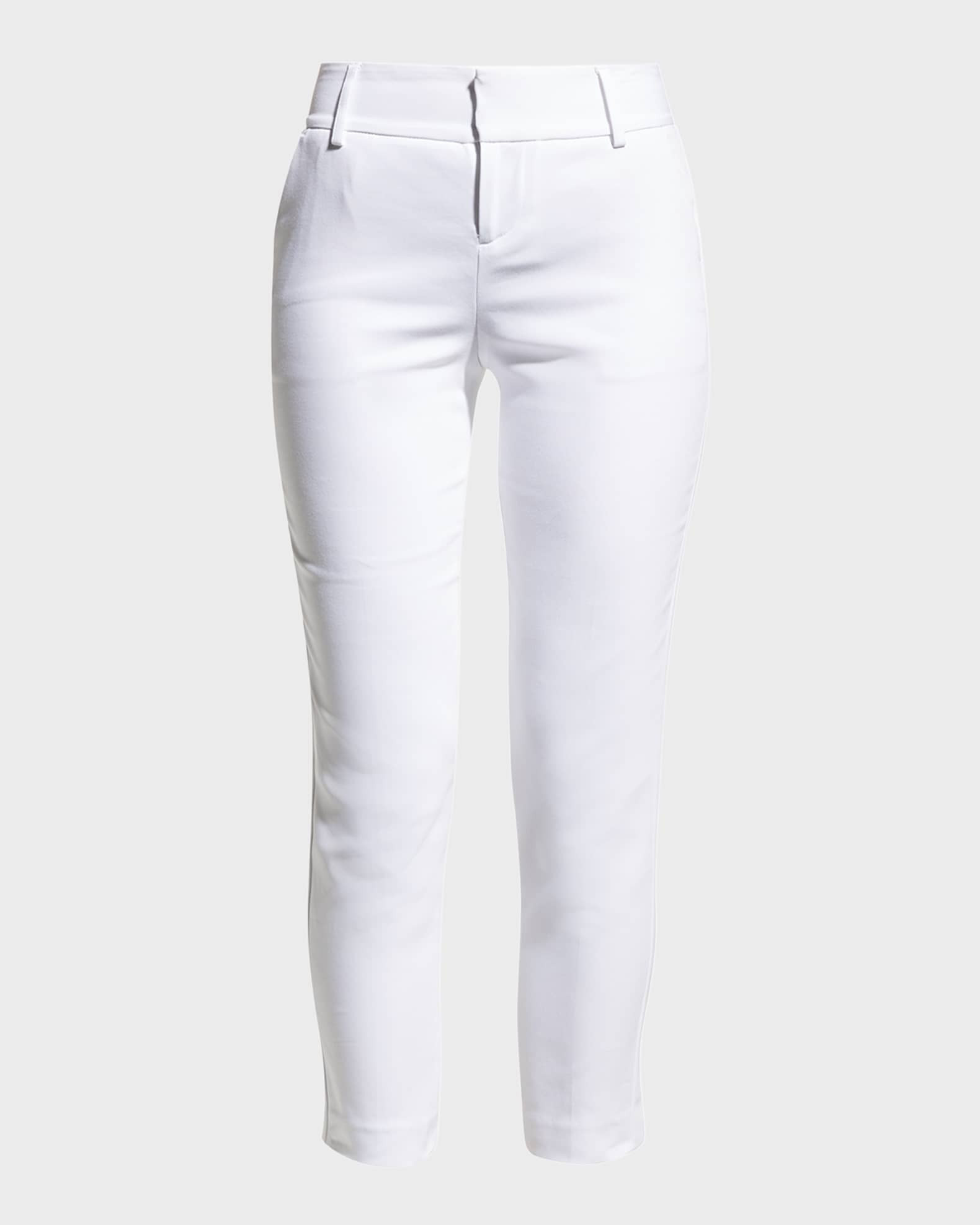 Alice + Olivia Stacey Slim Straight-Leg Cropped Trousers | Neiman Marcus
