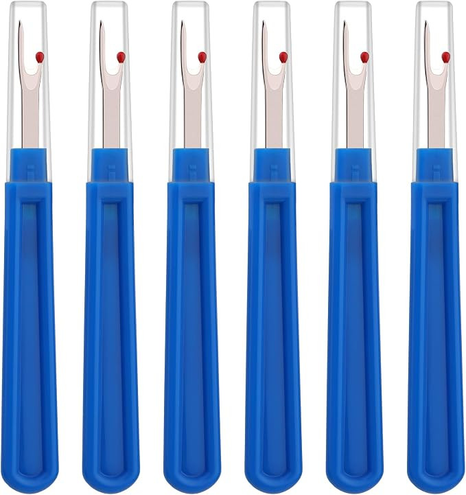 6 PCS Seam Ripper Set, Ergonomic Grip Seam Ripper, Blue Seam Ripper for Sewing Crafting and Remov... | Amazon (US)