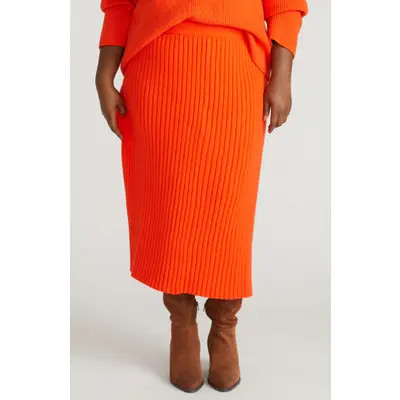 Universal Standard Risa Better Than Wool Sweater Midi Skirt in Deep Teal at Nordstrom, Size 4X-Large | Nordstrom