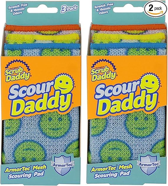 Scrub Daddy Scour Pads - Scour Daddy - Multi-Surface Scouring Pad, Absorbent, Durable, FlexTextur... | Amazon (US)