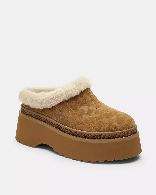 Cecelia Clog In Signature Suede | Coach (UK)