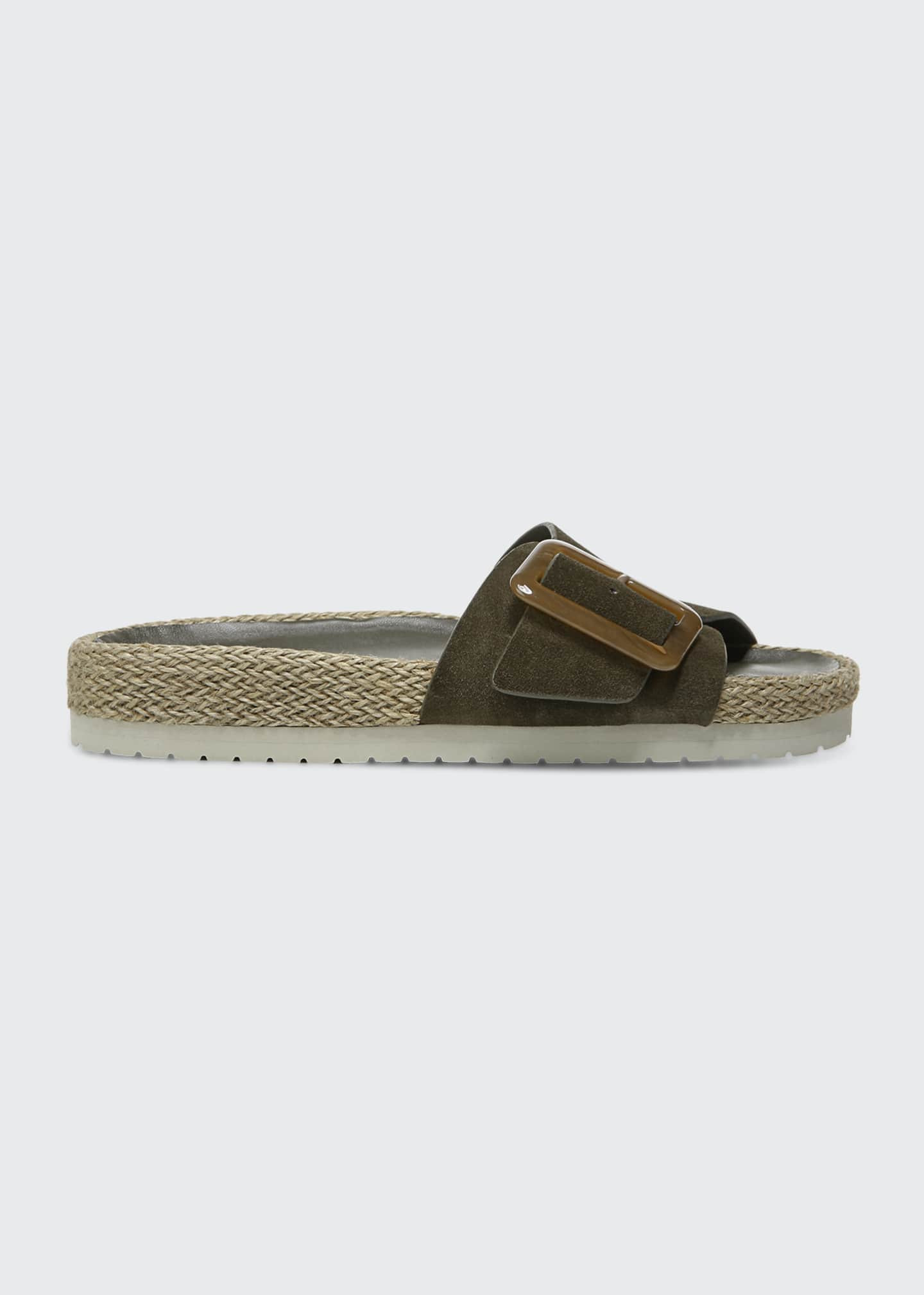 Vince Grant Suede Buckle Espadrille Sandals | Bergdorf Goodman