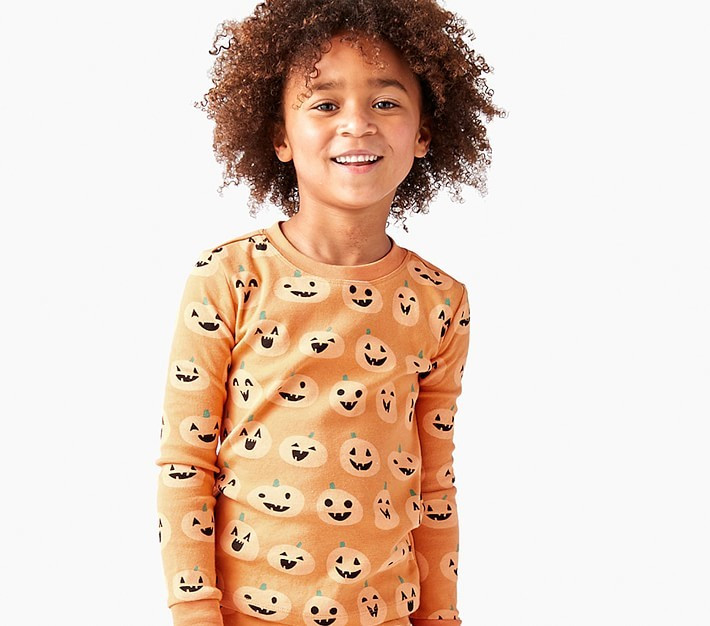 Pumpkin Organic Pajama Set | Pottery Barn Kids