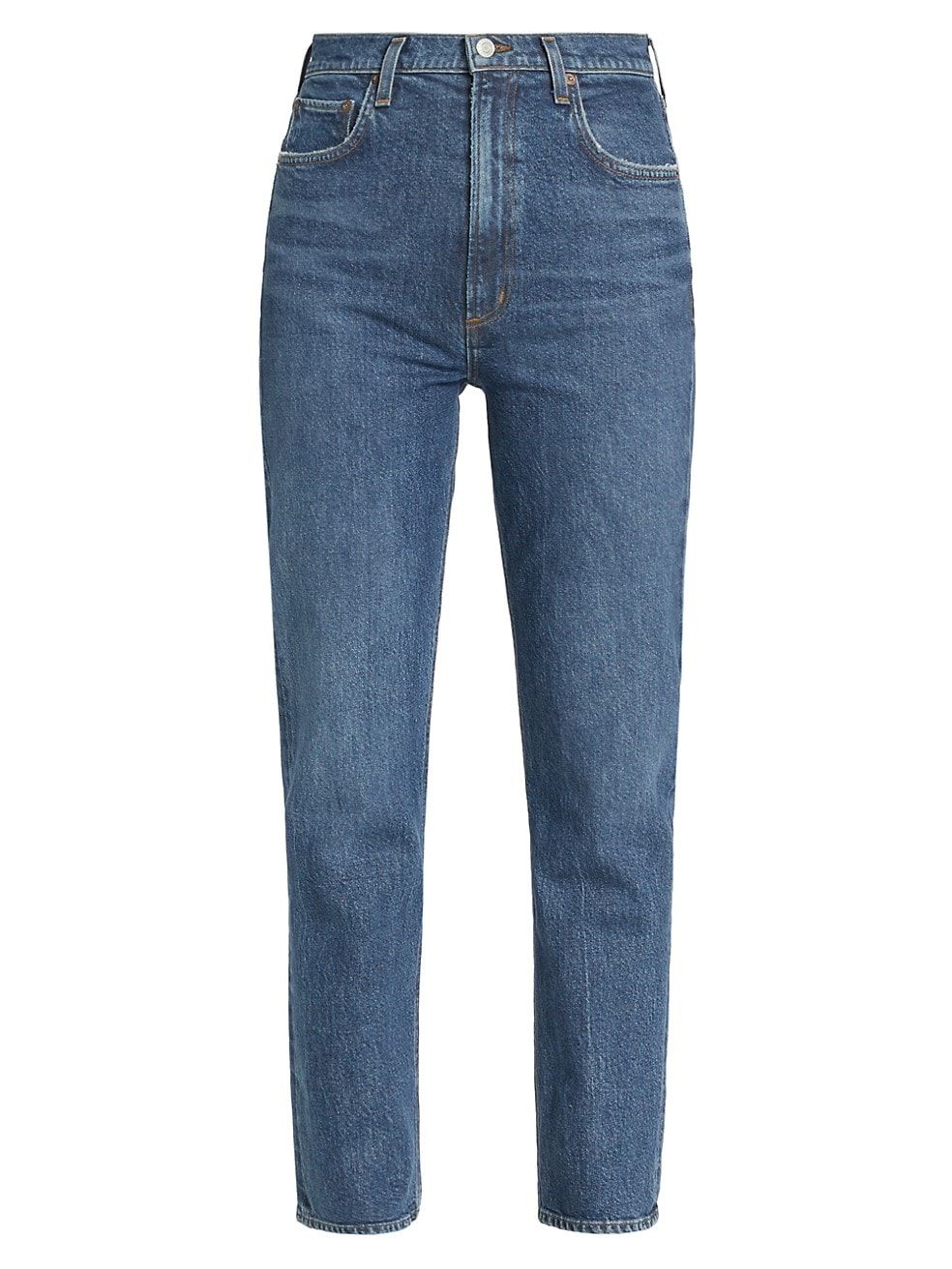 Stovepipe High-Rise Stretch Slim Straight Jeans | Saks Fifth Avenue