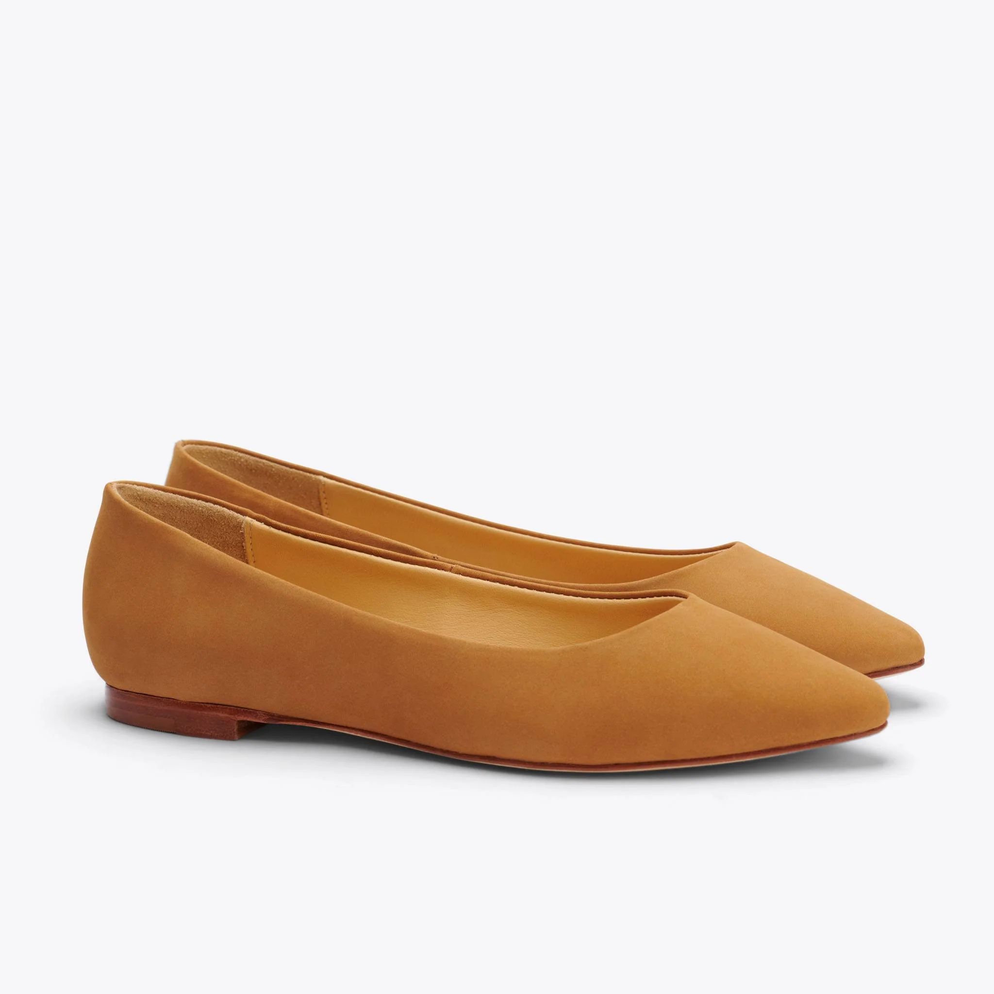 Ava Ballerina Flat Sand Size 8 Nisolo Online | Nisolo