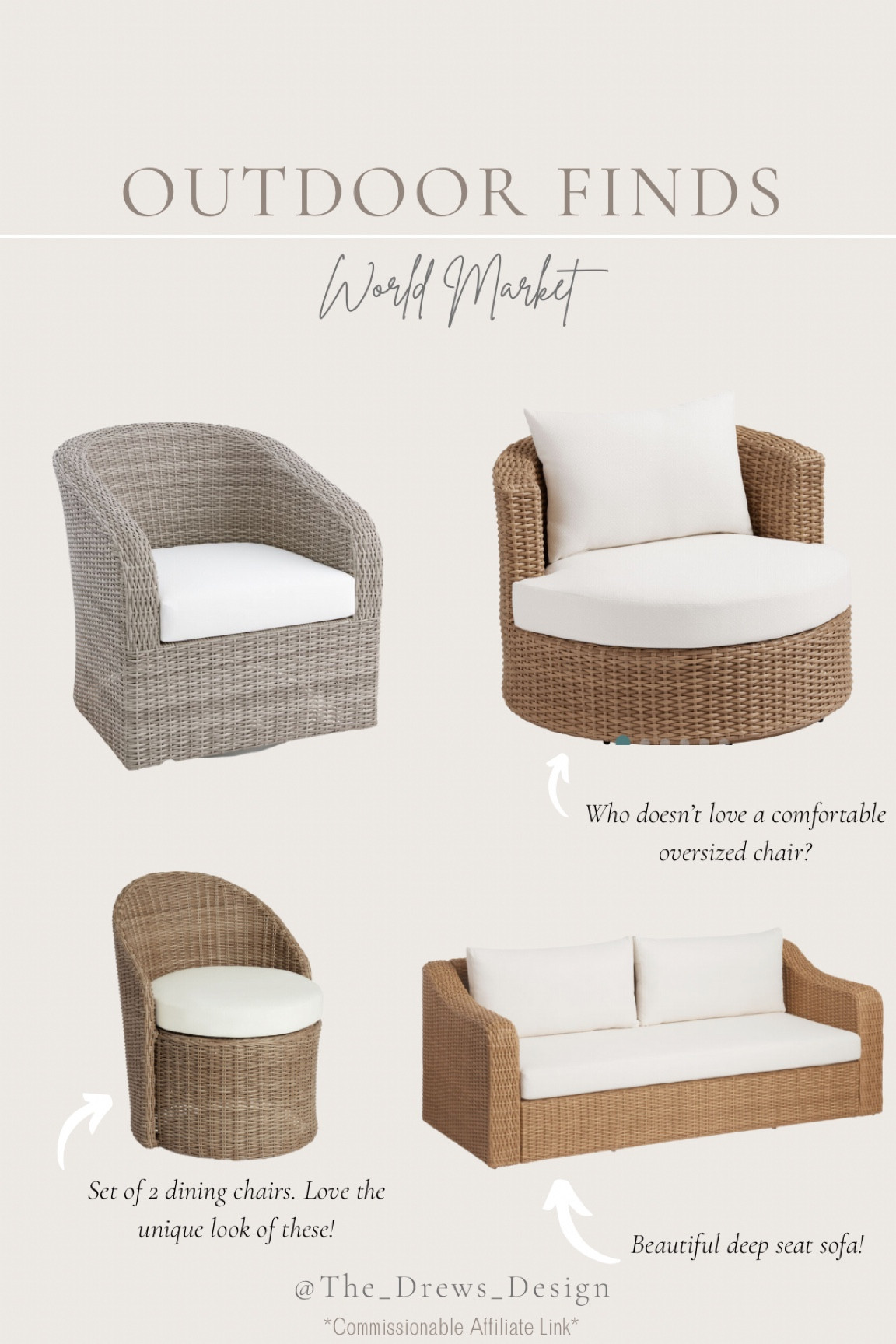 World market outdoor furniture, patio furniture finds, world market home finds, neutral coastal home style

#LTKHome #LTKFindsUnder50 #LTKSeasonal