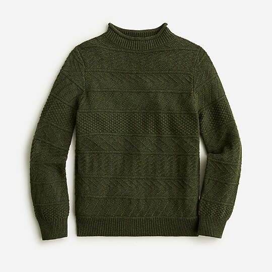 Kids' rollneck sweater in guernsey stitch | J. Crew US