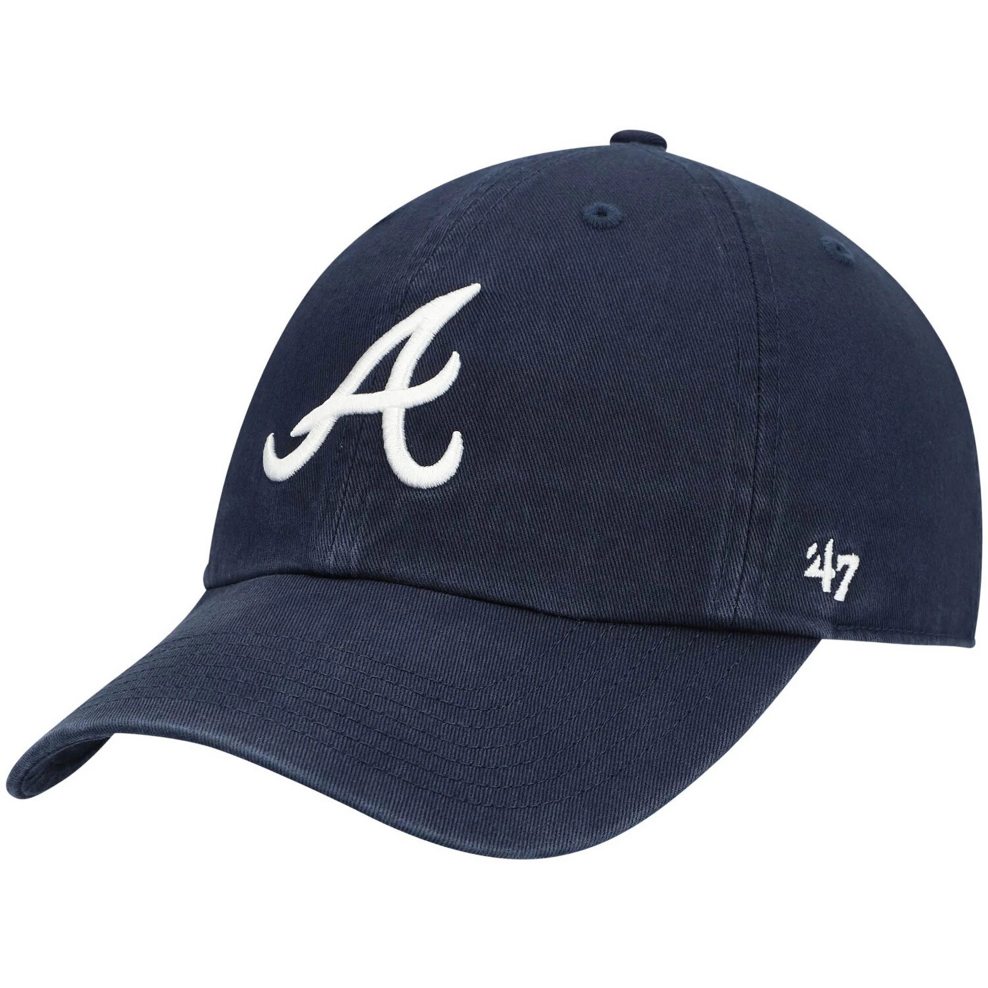 Youth '47 Navy Atlanta Braves Team Logo Clean Up Adjustable Hat | Kohl's