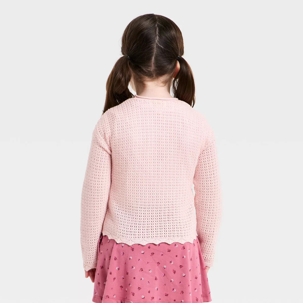 Toddler Girls' Bow Cardigan - Cat & Jack™ Pink 3T | Target