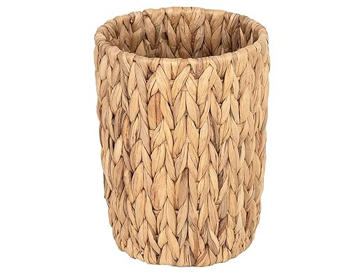 StorageWorks Wicker Waste Basket, Small Trash Can for Bathroom, Water Hyacinth Trash Basket for O... | Amazon (US)