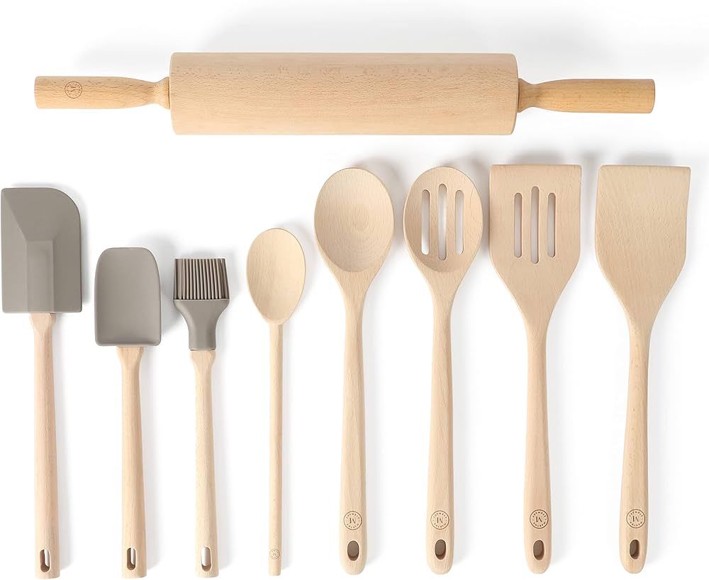 Martha Stewart 9-Piece Wood Kitchen Gadget and Tool Set | Amazon (US)