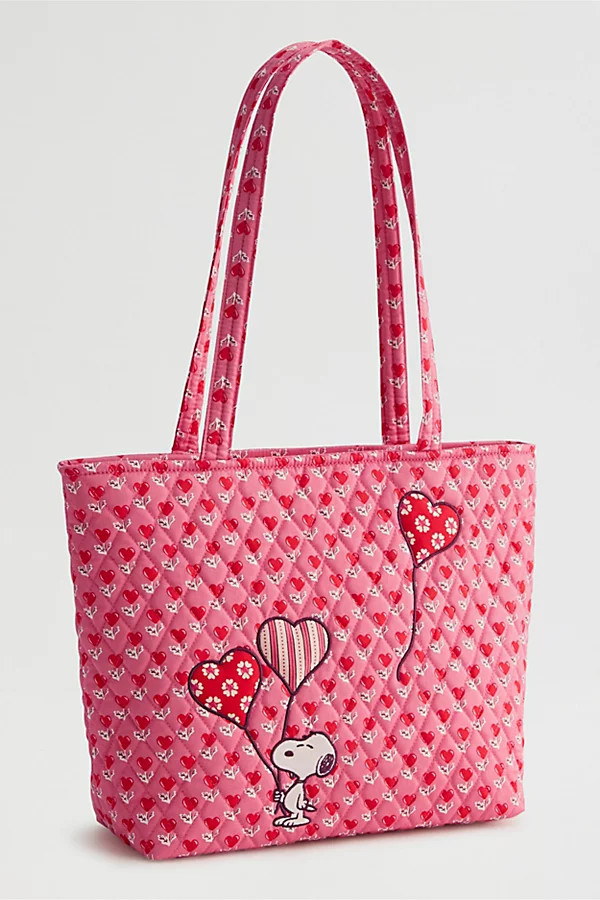 Vera Bradley Peanuts Small Original Vera Tote Bag in Love is in the Air, Women's at Urban Outfitters | Urban Outfitters (US and RoW)