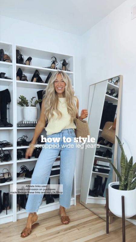 10 ways to style cropped wide leg jeans!✨