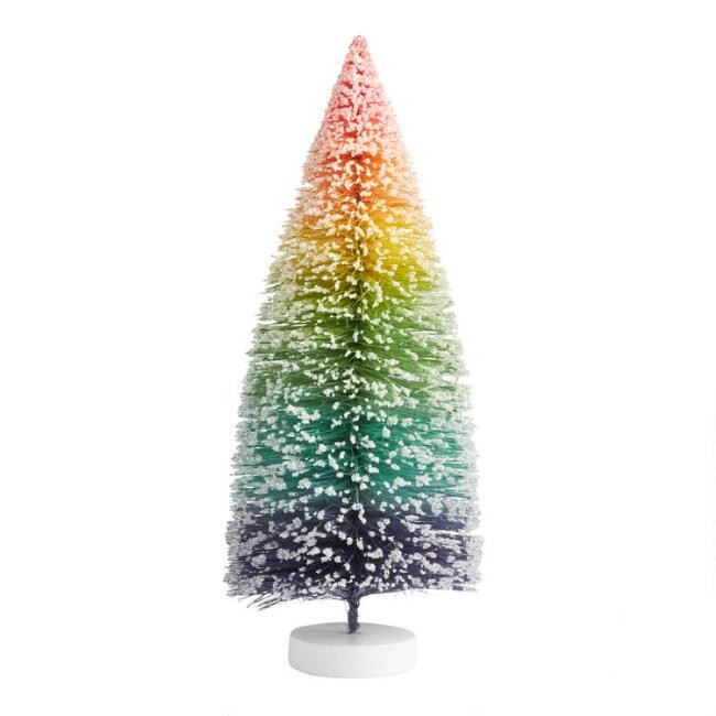 Large Ombre Rainbow Bottlebrush Tree | World Market