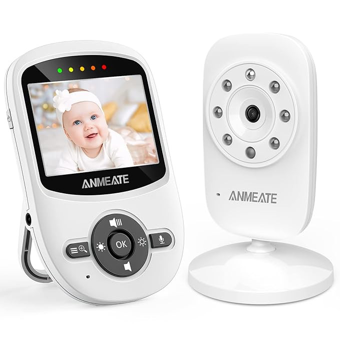 ANMEATE Video Baby Monitor with Digital Camera, Digital 2.4Ghz Wireless Video Monitor with Temper... | Amazon (US)