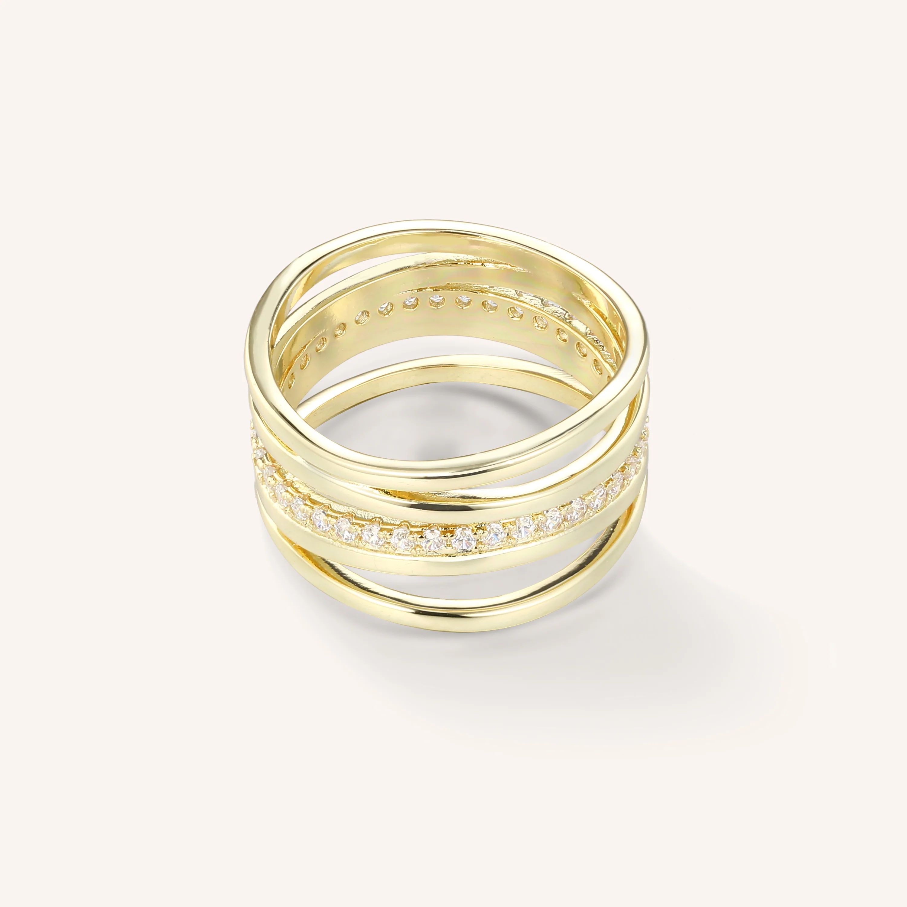 Crossover Multilayered Ring | Victoria Emerson