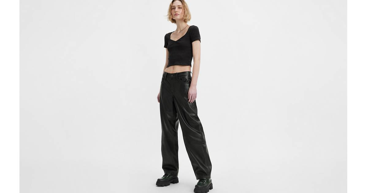 Faux Leather Baggy Dad Women's Pants | Levi's US
