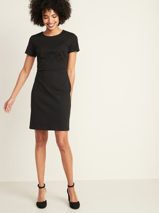 Ponte-Knit Sheath Dress for Women | Old Navy (US)