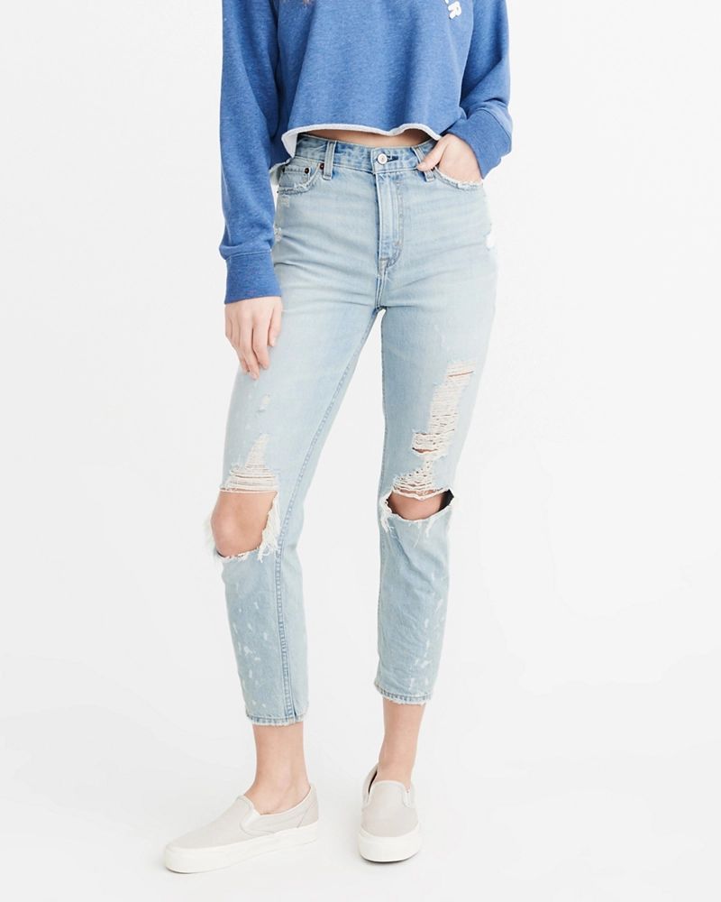 High-Rise Girlfriend Jeans | Abercrombie & Fitch US & UK