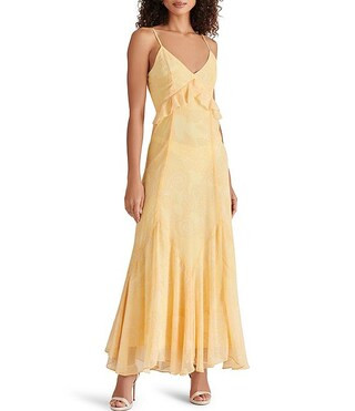 Gracie Lace V Neck Sleeveless A-Line Maxi Dress | Dillard's
