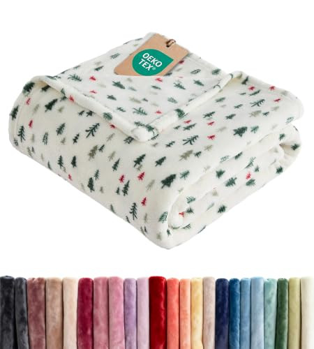 Christmas Fleece Blanket Throw - Flannel Throw - Christmas Trees 4, 50x60 | Amazon (US)
