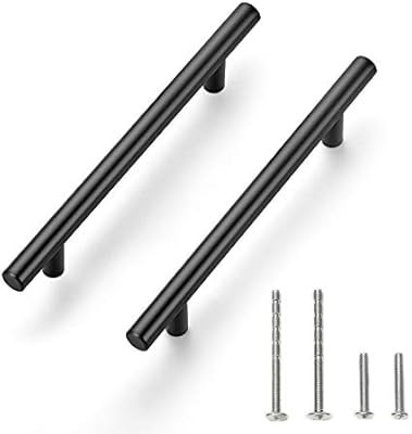 Ravinte 60 Pack 7.38" Cabinet Pulls Matte Black Stainless Steel Kitchen Cupboard Handles Cabinet ... | Amazon (US)