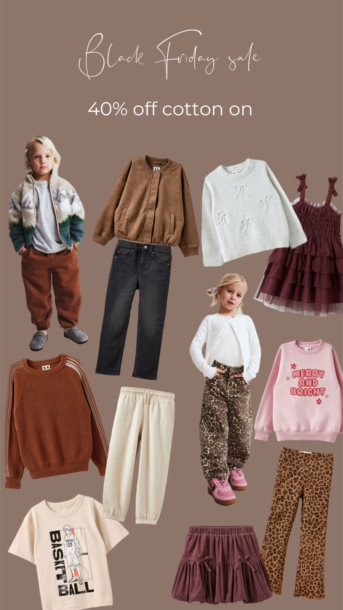 Cotton on kids clothes on Black Friday sale! Best kids clothes for trendy and comfy outfits 

#LTKGiftGuide #LTKCyberWeek #LTKKids