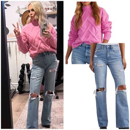 Tamra Judge’s Under $100 pink sweater and distressed jeans photo: @tamrajudge

#LTKfindsunder100
