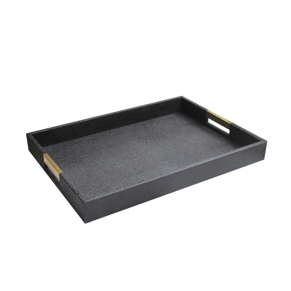 Rectangular Serving Tray With Gold Handles | Bed Bath & Beyond
