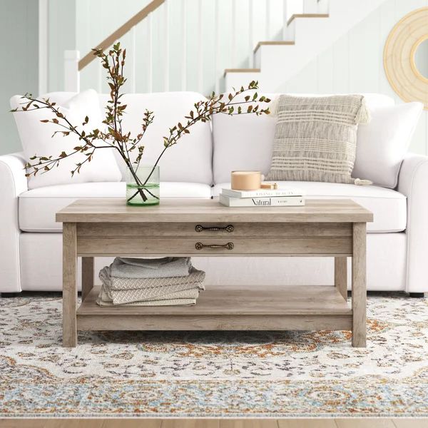 Jeffery Manufactured Wood Lift Top 4 Legs Coffee Table with Storage | Wayfair North America