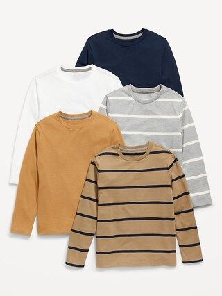 Softest Printed Long-Sleeve T-Shirt 5-Pack for Boys | Old Navy (US)