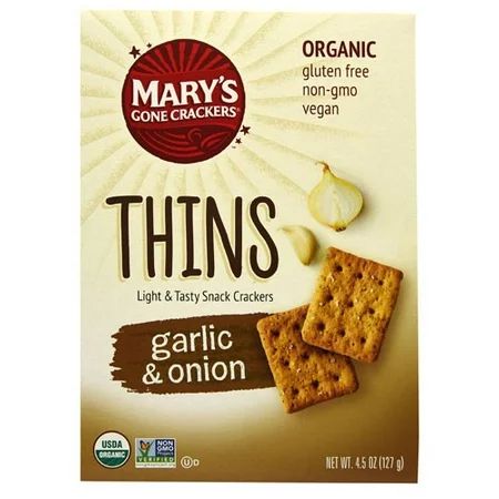 Mary's Gone Crackers Thins, Garlic and Onion, 4.5 Oz | Walmart (US)