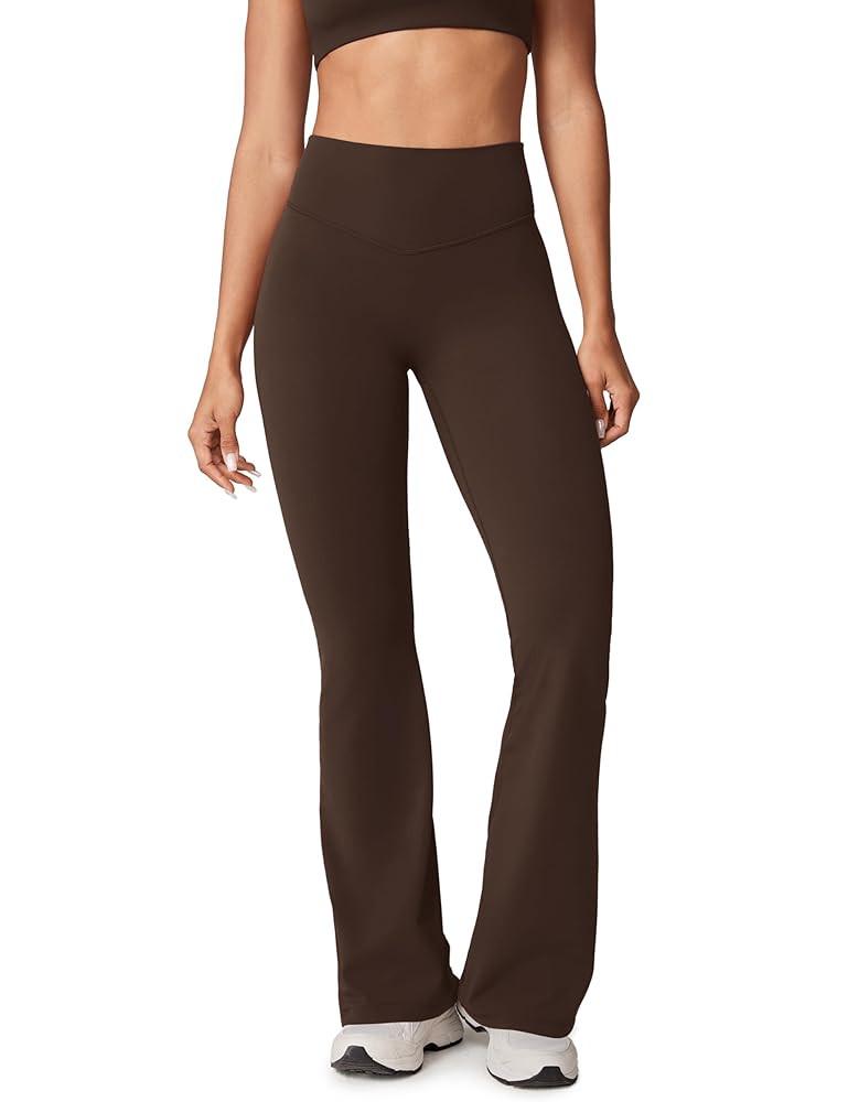 Hugcurve No Front Seam High Waisted Flare Leggings for Women Bootcut Yoga Pants Buttery Soft - 29... | Amazon (US)