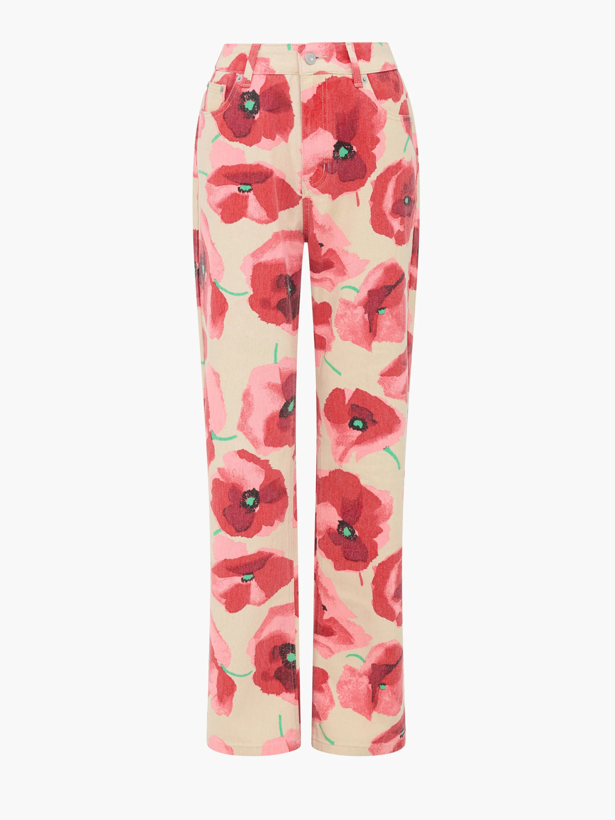 Poppy Dallas Printed Denim Wide Leg Jeans | French Connection (UK)