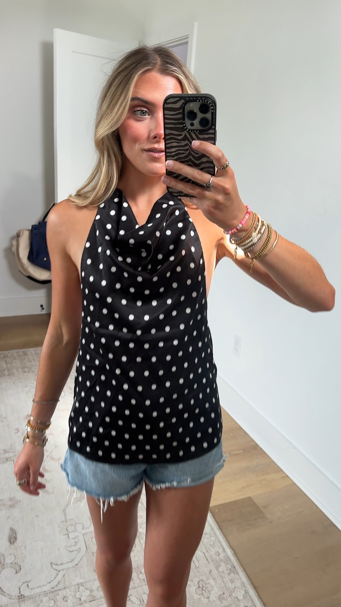 Amazon size small FindThy Women’s Satin Polka Dot Halter Top Trendy Cowl Neck Backless Tie Back Sleeveless Blouse Summer Cami Top

#LTKootd #LTKSaleAlert #LTKSeasonal