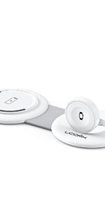 UCOMX Nano 3 in 1 Wireless Charger,Magnetic Foldable 3 in 1 Charging Station,Fast Wireless Chargi... | Amazon (US)