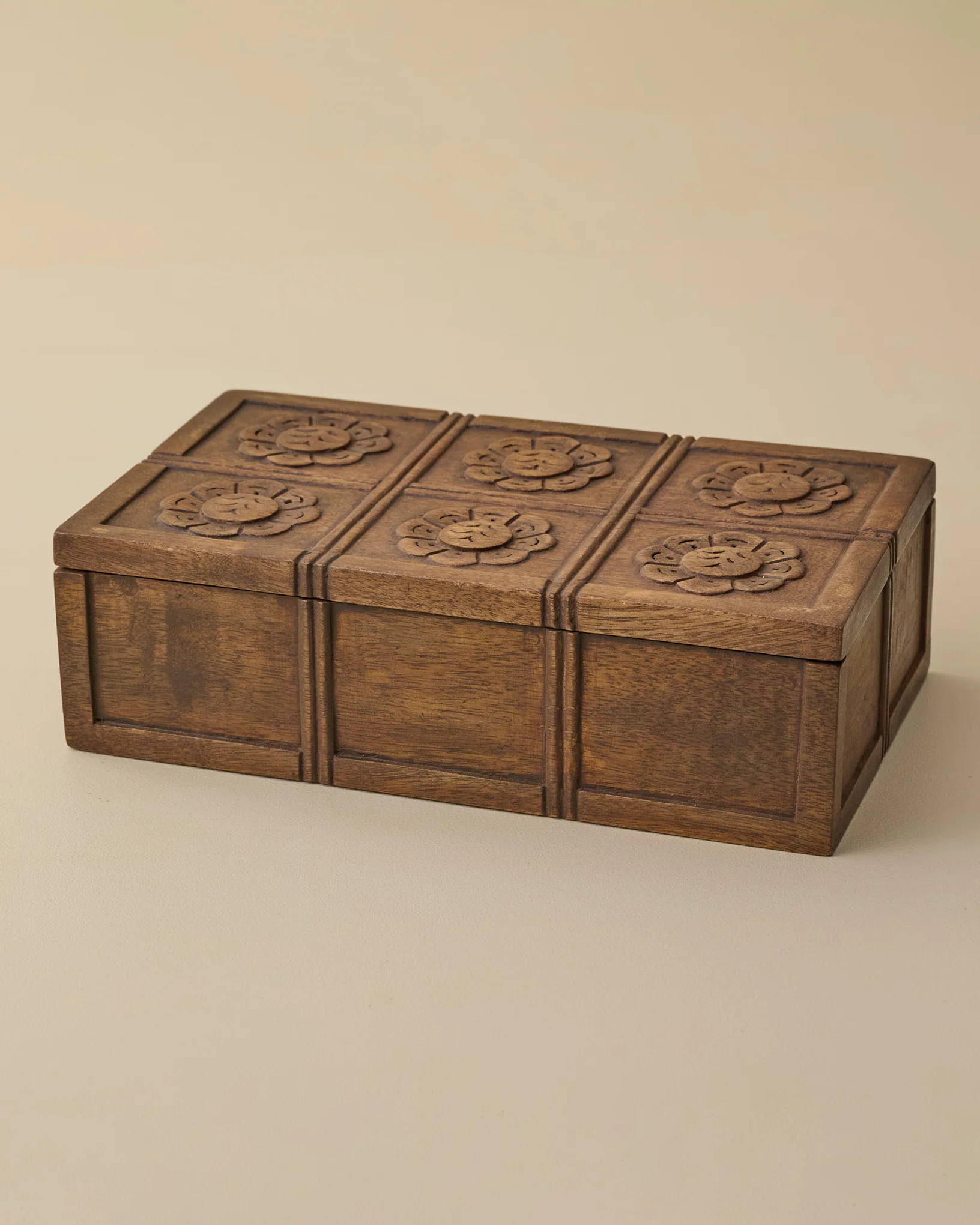 Trina Carved Wood Box | Magnolia