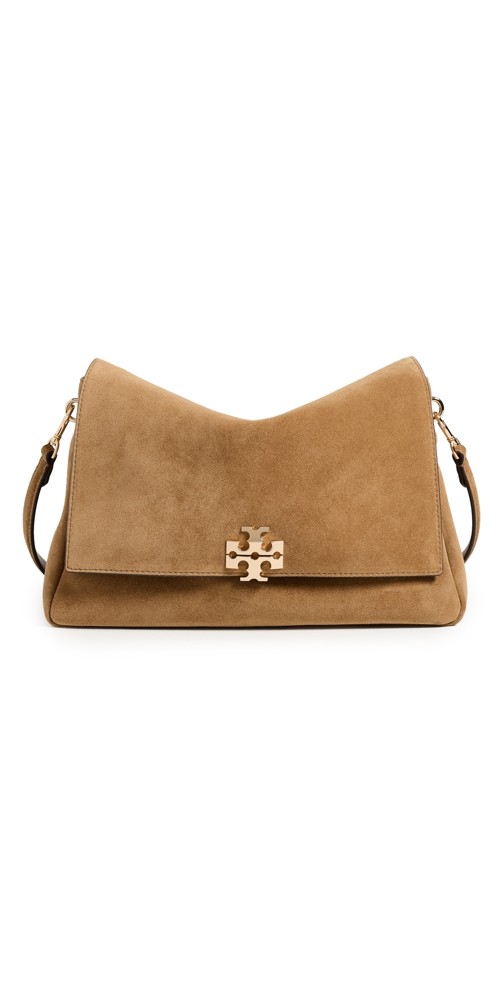 Tory Burch Charlie Suede Shoulder Bag Toffee One Size | Shopbop
