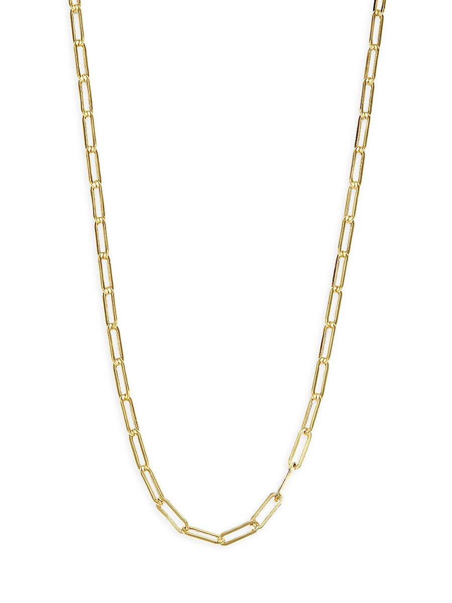 Royal Chain Women's 14K Yellow Gold Paperclip Necklace | Saks Fifth Avenue OFF 5TH