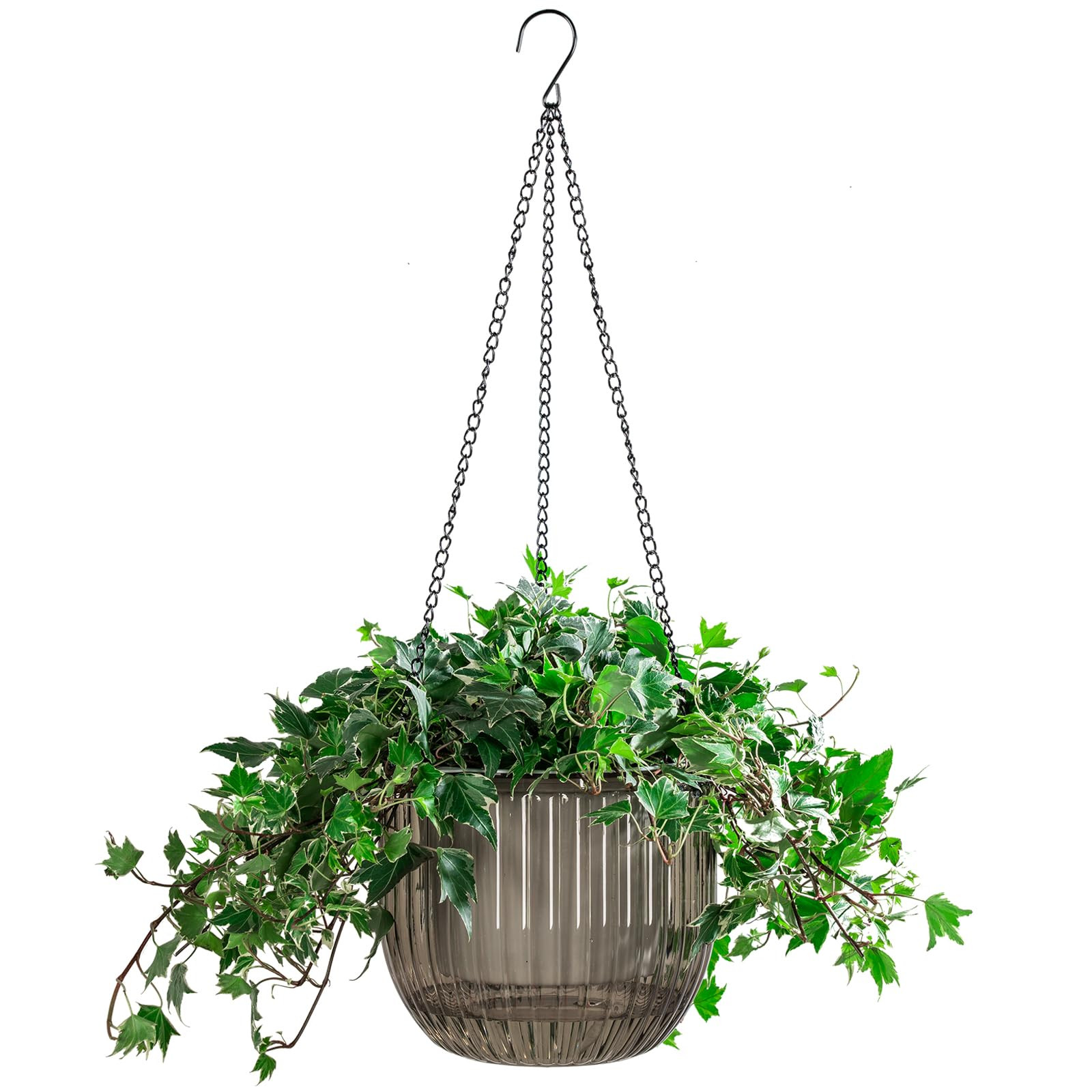 Amazon.com: Melphoe 1 Pack Self Watering Hanging Planters Indoor Flower Pots, 8.3 Inch Outdoor Hanging Plant Pot Basket, Plant Hanger with 3Hooks Drainage Holes for Garden Home : Patio, Lawn & Garden | Amazon (US)