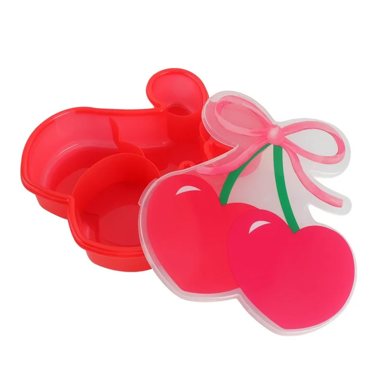 Cook with Color Cherry Heart Shaped Snack Box, Reusable Food Storage Container with Lid | Walmart (US)
