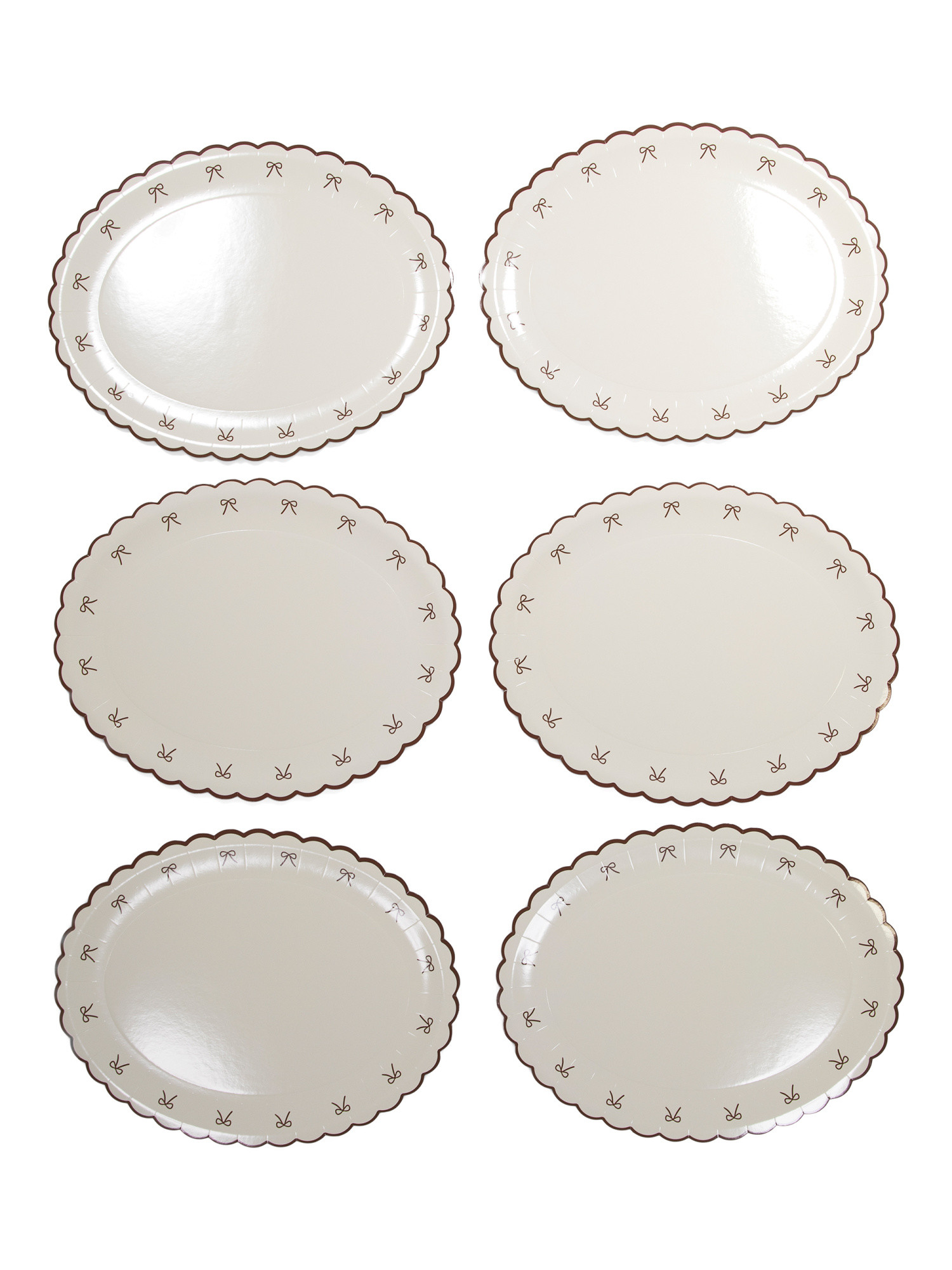 Set Of 6 Bow Platters | TJ Maxx