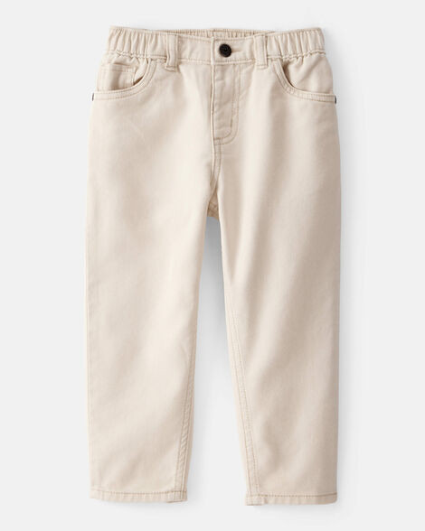 Toddler Boy  Tapered Twill Pants - Cream | Carter's Inc