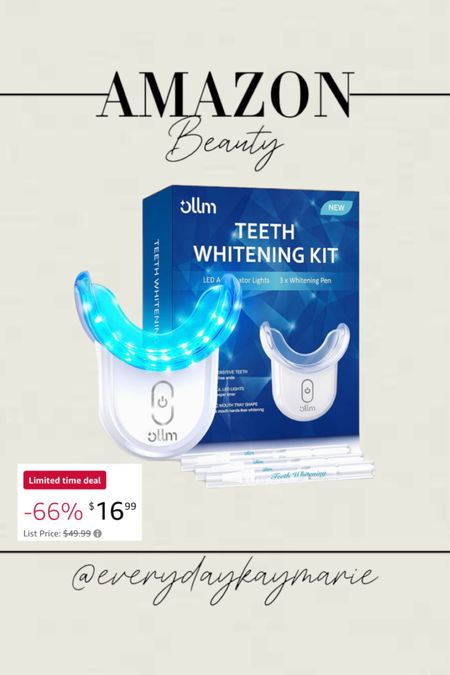 66% off this teeth whitening kit! Would make a great gift!! Go snag it while it’s still at this price 🚨🚨

#salealert #beautyfinds 

#LTKBeauty #LTKSaleAlert #LTKGiftGuide